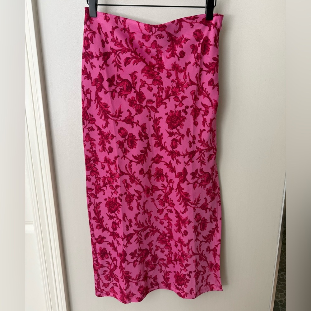 Urban Outfitters Pink and Red Floral Skirt